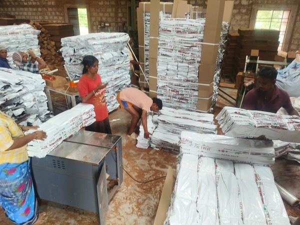 Grow Bag Planks Stacking Workers