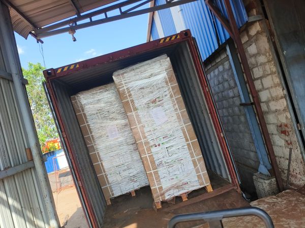 Wooden Pallets Loaded in Container